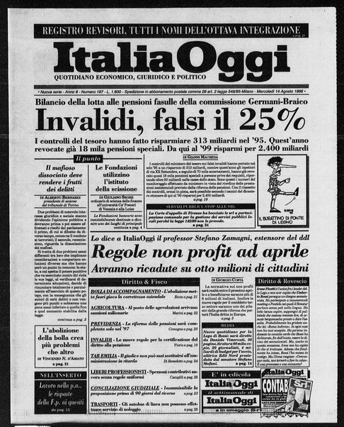 Italia oggi : quotidiano di economia finanza e politica